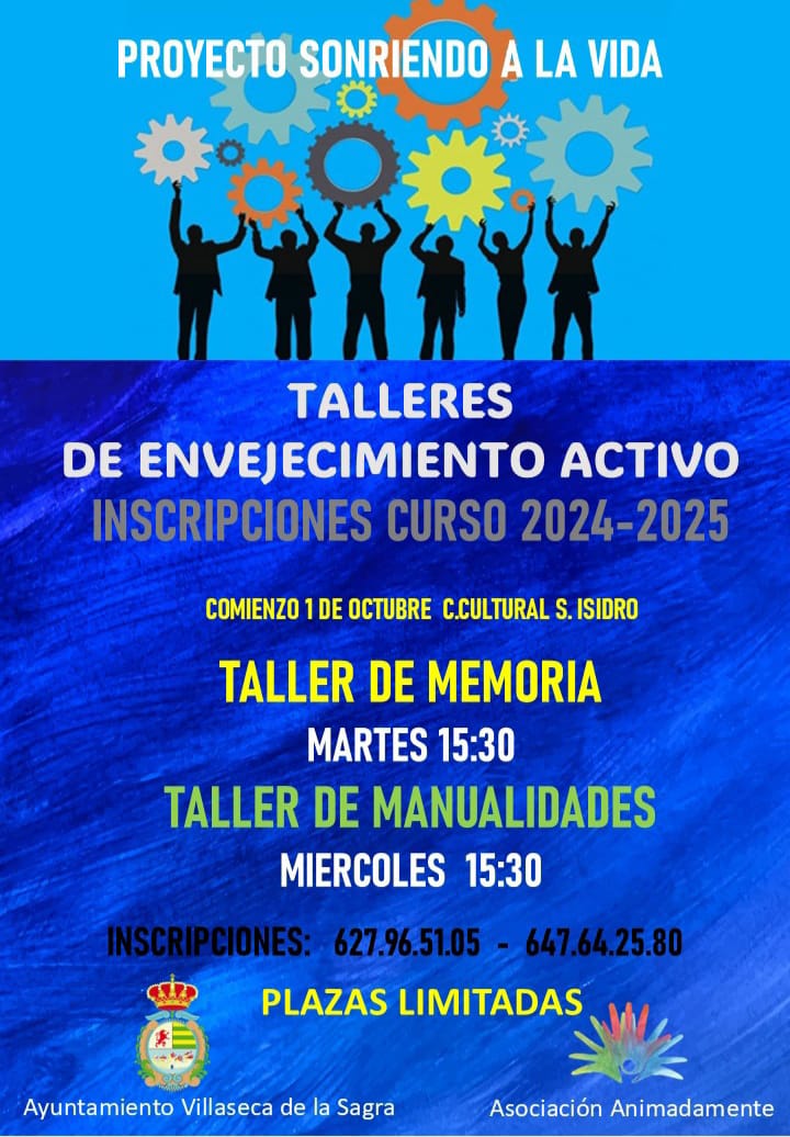 Inscripciones Talleres de envejecimiento activo